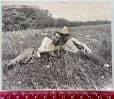 Shirtless Couple Men Beefcake Affectionate Young Guys Gay Interest Vintage Photo picture