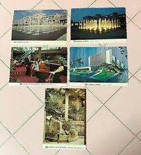 Lot 5 Vintge Postcards Crown Center Hotel Kansas City Fountains Mod 1970s picture