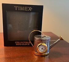 Vintage Timex Collectible Mini Clock - Watering Can in Box picture