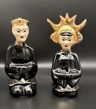 Vintage (1940) Pair of Chinese Man and Woman Ceramic Figurines - Maker Unknown picture