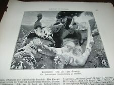 1897 ART Print - CENTAUR PLAYING in Field HORSE MAN Male Female GIRL ROLLING picture