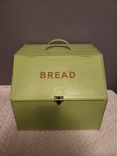 Tin Metal Green Bread Box Antique Reproduction picture