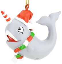 Tree Buddees Cute Candy Cane Narwhal Animal Resin Christmas Ornament Ornaments picture