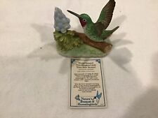 Bronson Collectible Black Chinned Hummingbird w/ Texas Blue Bonnet picture