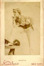 Antique Newsboy Tobacco Cabinet Card Della Fox 1894 Photo 46 picture