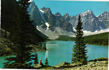 Moraine Lake Aerial View Canadian Rockies Unused Postcard 1970s picture