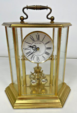 Bulova Brass Quartz Anniversary Mantel Clock Germany Partially Working picture