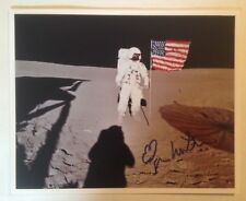 Astronaut Edgar Mitchell Signed Photograph on the Moon with Flag (Apollo 14) picture
