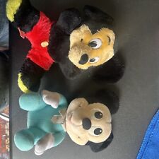 Two Vintage Mickey Mouse Plush Stuffed Animals 8” picture