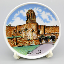 Saint-Lo Miniature Plate Normandy, France Souvenir Saucer 4 inch diameter VTG picture