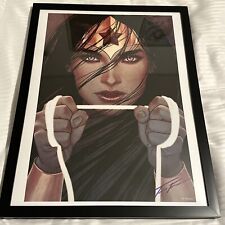 Wonder Woman Framed Art Signed By Jenny Frison W/ COA🔥💯 13x17 picture