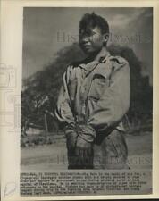 1961 Press Photo Laotian Loyalist Troops Capture 17-Year-Old Insurgent Soldier picture