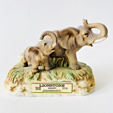 LIONSTONE 1977 WHISKY Mother Baby Elephant Kentucky Bourbon EMPTY Decanter LE picture