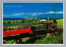 Vintage 1980s Aloha from Maui Sugar Cane Train Postcard Island Heritage picture