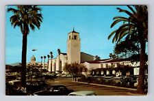 Los Angeles CA-California, Union Station, Vintage c1956 Souvenir Postcard picture