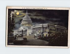 Postcard US Capitol at Night Washington DC picture