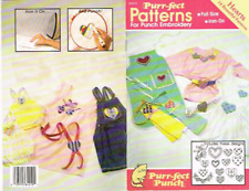 Purr-fect Hearts 14 Heart Designs Punch Embroidery Transfer Pattern 1980's VTG picture
