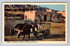 Laguna NM-New Mexico, Old Caretta, Pueblo of Laguna, Vintage Souvenir Postcard picture
