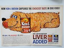 1963 Ken-L Ration Dog Food Liver Character Drawing Tongue Vtg Magazine Print Ad picture