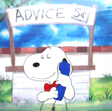 SNOOPY PEANUTS dog Charles Schulz telephone ORIGINAL ANIMATION PRODUCTION CEL picture