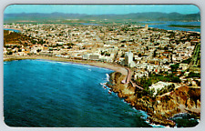 c1960s Aerial View Olas Altas Beach Mazatlan Mexico Vintage Postcard picture