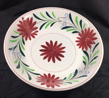 Large 12” Serving Bowl Hand Painted Japan Green And Red Oven Art deco style picture