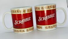 Pair of Scrabble Coffee Cups / Mugs  Letters Tea Cocoa Coffee  picture