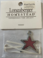 Longaberger Danforth Fine Pewter Pink Star Tie On - NEW picture
