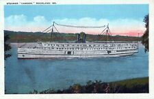 Steamer Camden Bot Passenger Ship Rockland ME Vintage White Border Post Card  picture