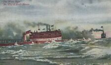 ZAYIX Postcard Great Lakes Steamer The White Flyer City South Haven Divided Back picture