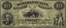 Merchants' Bank of South Carolina $10 - Obsolete Notes - Paper Money - US - Obso picture