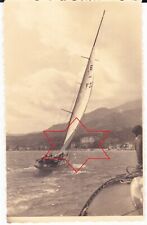 CHIN. Photo of a racing sailboat in front of GARAVAN - (CPA format). picture