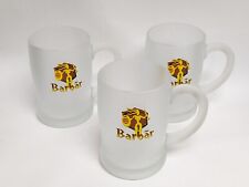 Barbar Belgium Frosted Beer Mug Beer Glasses - Lot of 3 picture