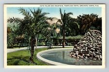 Tampa FL-Florida, Tampa Bay Hotel Grounds, Date Palms, Fountain Vintage Postcard picture