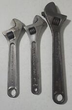 Lot of 3 Vintage Adjustable Wrenches  Mckaig-Hatch, Herbrand, Fuller 6