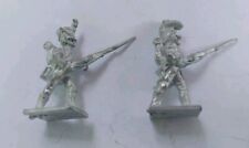 Two Small Silver Painted Pewter Figures - Soldiers Advancing picture