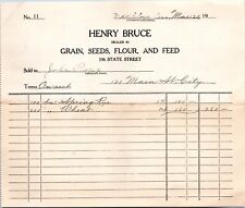 Undated Billhead - Henry Bruce, Middleton, CT - Grains Seeds Flour Feed c1900s picture