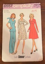 1974 Vintage Simplicity 6557 Misses' and Women's Dress or Top and Pants Uncut  picture