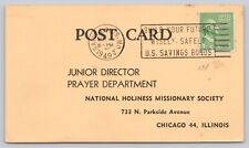 Postcard Prayer Card National Holiness Missionary Society Postmark 1949 picture