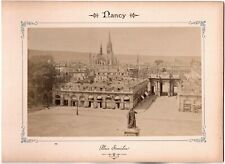 Nancy.Place Stanislas 1880.Albuminated photo.ND.Neurdein 12x19cm mounted on cardboard picture