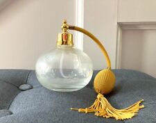 Antique Floral Etched Perfume Atomizer with Gold Tassel picture