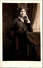 RPPC Postcard Young Woman Studio Portrait 1919 ~JB22 picture