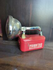 Vintage Teledyne Big Beam Model 166 Hand Lantern Red Steel Chrome Flashlight 6V picture