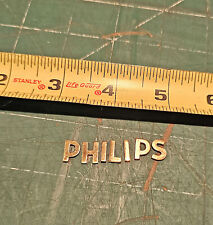 Vintage Philips Audio Badge Letters - Gold, Loose picture