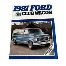 1981 Ford Club Wagon Brochure Chateau Super Van Truck Excellent Original picture
