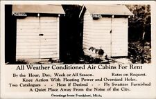 1942, Outhouse Humor, Greetings from FRANKFORT, Michigan Real Photo Postcard picture