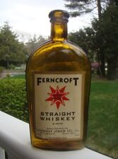 Antique Labeled FERNCROFT STRAIGHT WHISKEY Flask -BOSTON, MASS. -Marriage Piece picture
