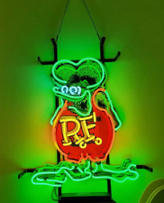 Rat Fink RF Hot Rod With HD ViVid Printing Neon Sign 20