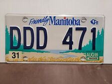 1999 Manitoba License Plate Tag Original  picture
