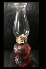 Vintage Oil Hurricane Lamp by Lamplight Farms double belly with wick picture